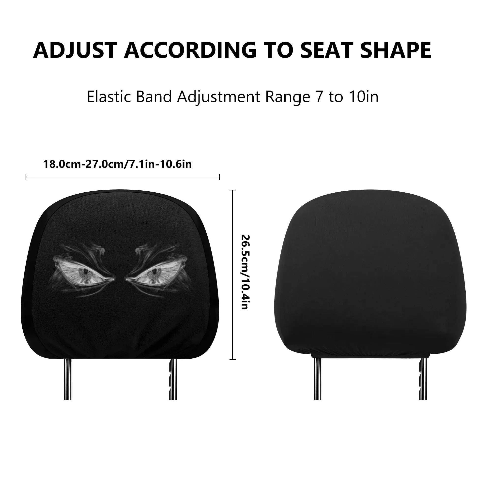 Angry Eyes Car Headrest Covers