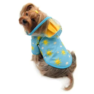 Clear View Happy Sunshine Dog Raincoat