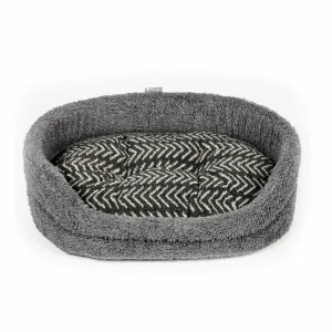 Danish Design Fleece Slumber Bed Charcoal Arrows