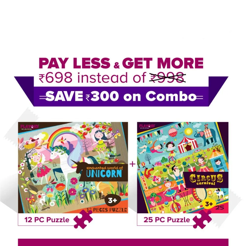 Enchanted World Of Unicorn   Circus Carnival Puzzles For Kids