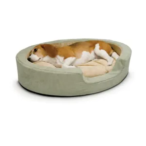Heated Oval Dog Bed - Thermo Snuggly Sleeper Oval Pet Bed - K&H Pet Products