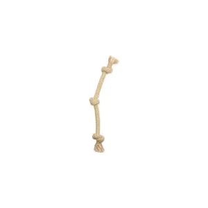 Mammoth Flossy Chews 20" Peanut Butter 3 Knot Tug  Dog Toy