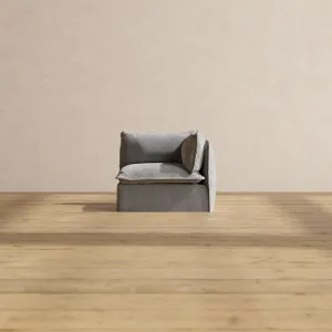 Modular Washable End Chair - Right in Ash | Memorix  Seat | Contour Pillow