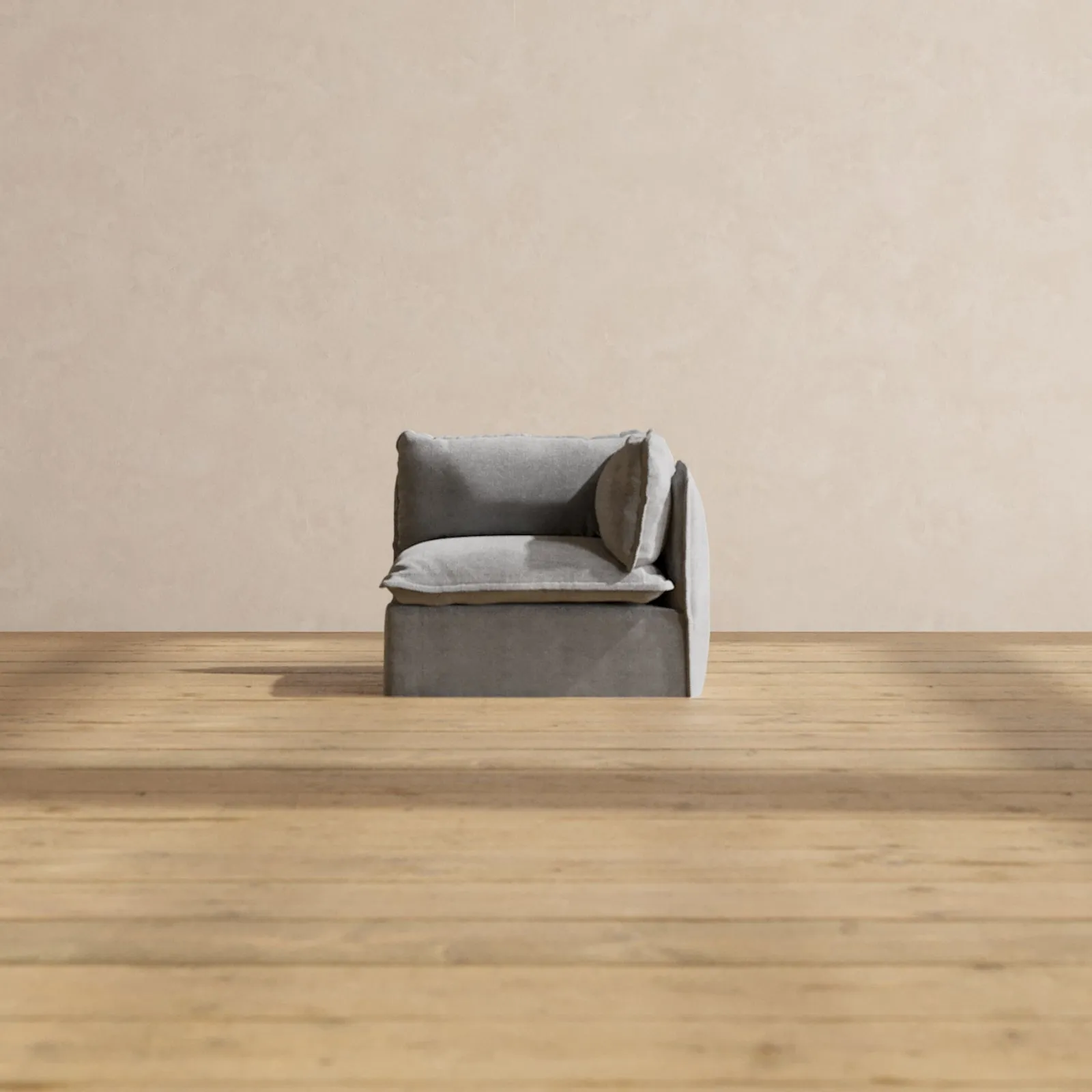 Modular Washable End Chair - Right in Ash | Memorix  Seat | Contour Pillow