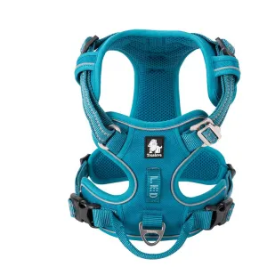 No Pull Dog Harness, Breathable, Reflective Blue M