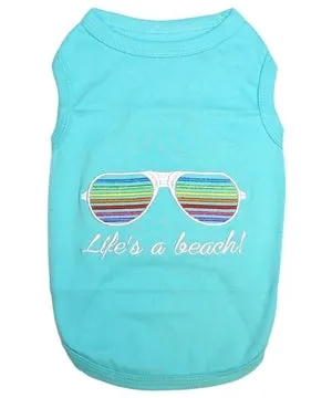 Parisian Pet Life's A Beach Embroidered Tshirt