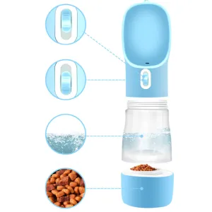 PAWS ASIA Suppliers Direct Sale Plastic Travel Multi Use Portable Dog Drink Bottle With Dog Food