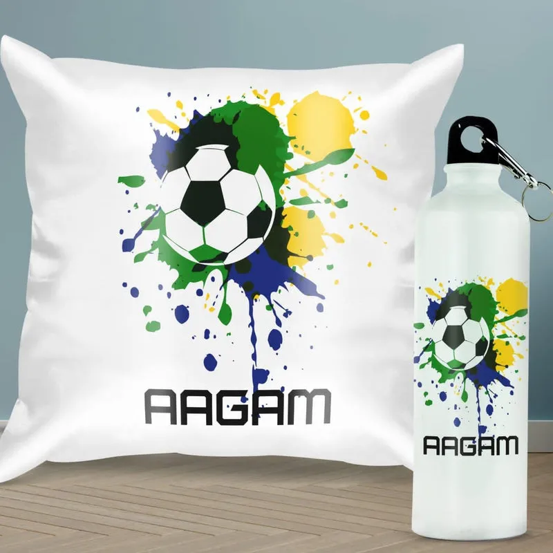 Personalised Cushion & Sipper Combo (Cod Not Available)
