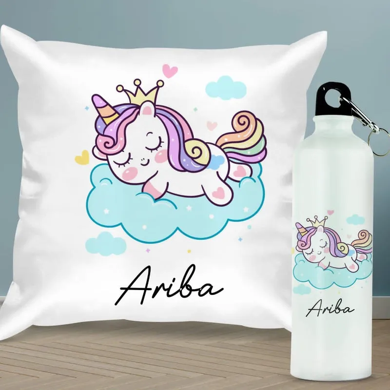 Personalised Cushion & Sipper Combo (Cod Not Available)
