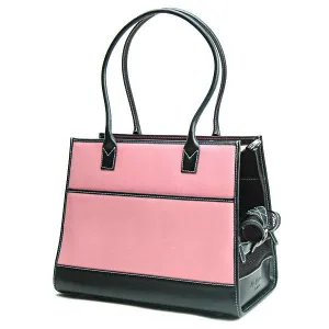 Pink & Black Leather Carrier