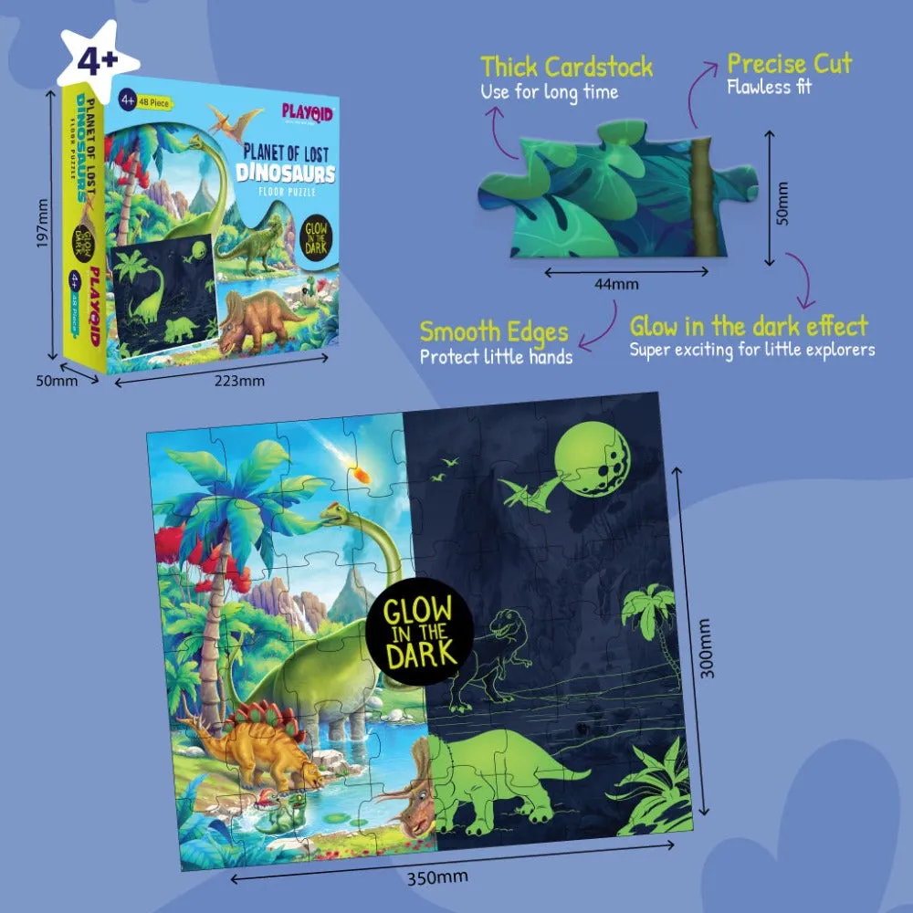 Planet of Lost Dinosaurs   2 in 1 Jungle Safari Puzzle for Kids