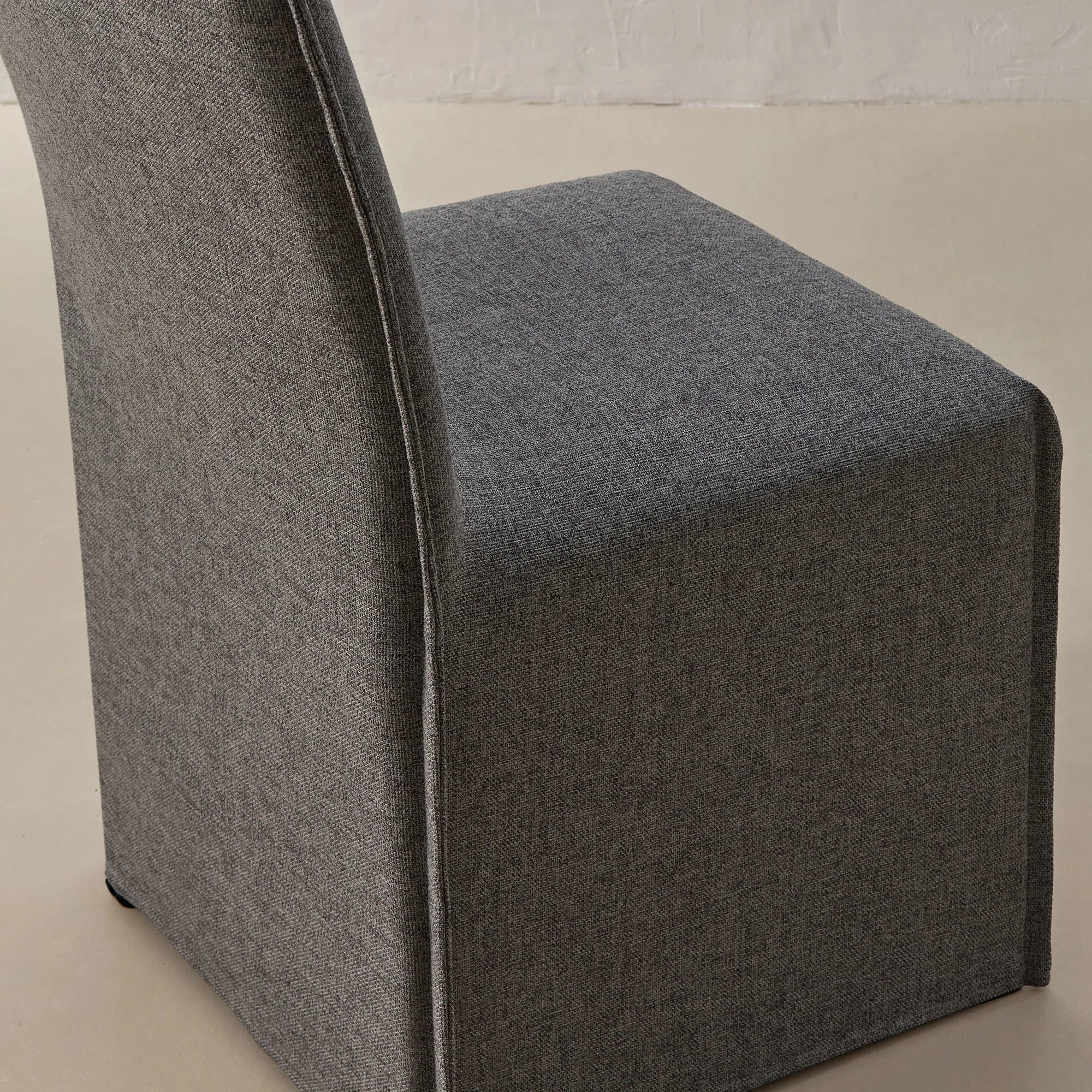 Washable Upholstered Dining Chair | 15” Back Height in Ash (Set of 2)