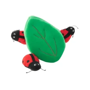 ZippyPaws Burrow Ladybugs in Leaf Dog Toy